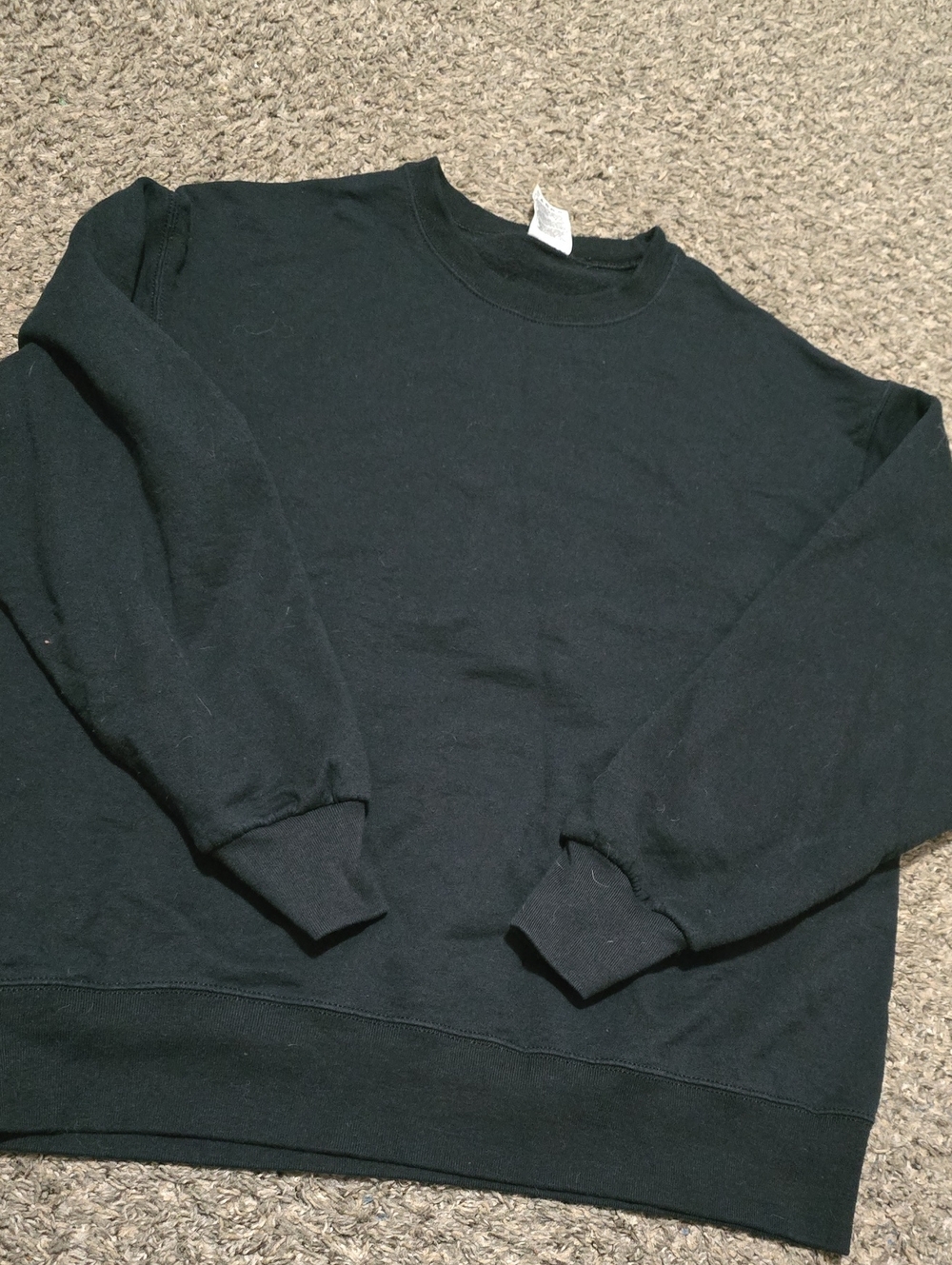 Fruit of the Loom Men's Black Crewneck Sweatshirt